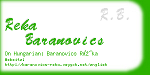 reka baranovics business card